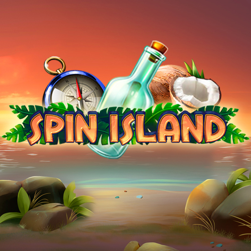Spin Island slot screen with colourful symbols