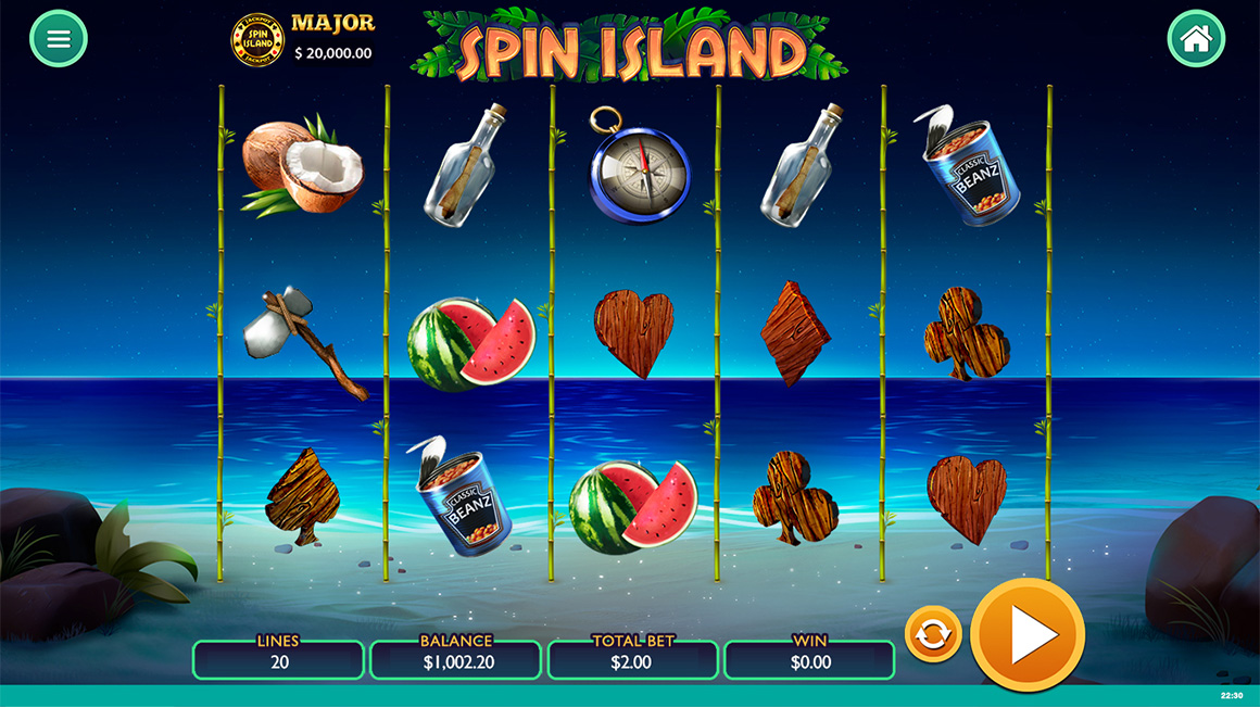 Spin Island slot game interface